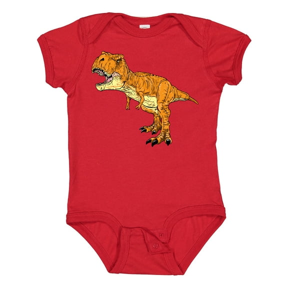 Inktastic Roaring T-Rex Boys or Girls Baby Bodysuit