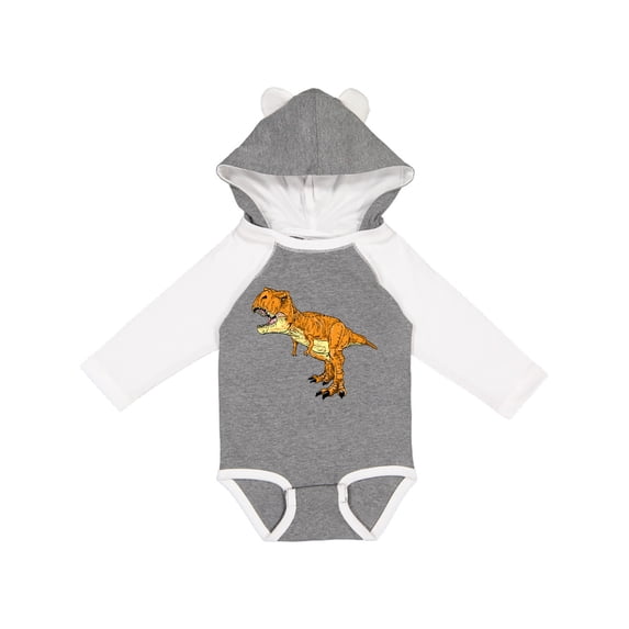 Inktastic Roaring T-Rex Boys or Girls Long Sleeve Baby Bodysuit