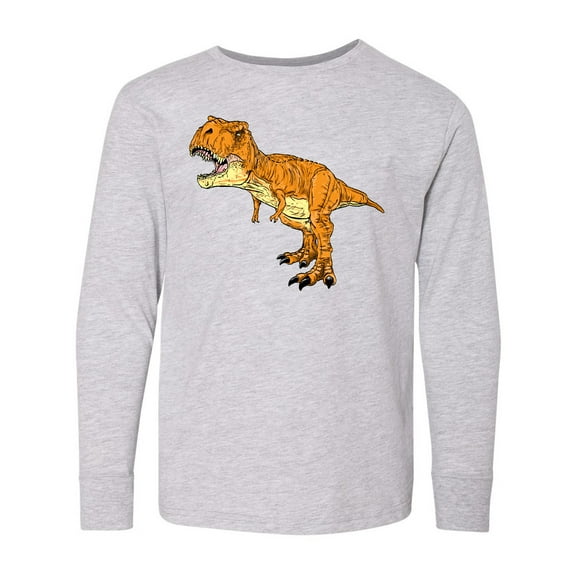 Inktastic Roaring T-Rex Long Sleeve Youth T-Shirt