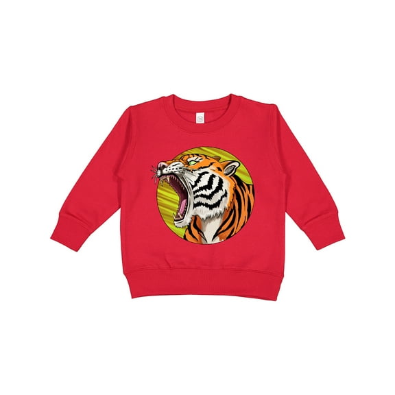 Inktastic Roaring Tiger Design Toddler Sweatshirt