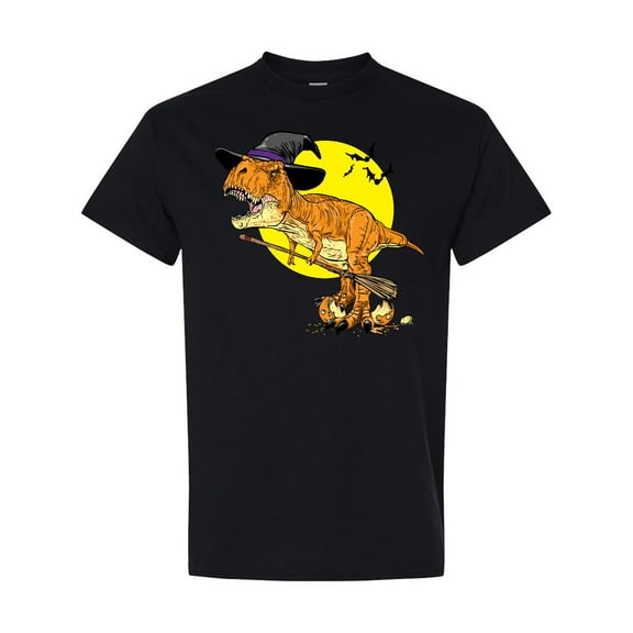 Inktastic Roaring Tyrannosaurus Rex Witch on Halloween T-Shirt