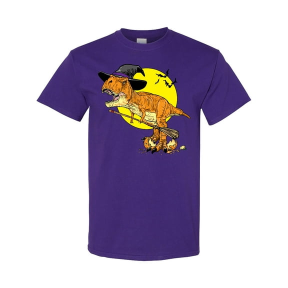 Inktastic Roaring Tyrannosaurus Rex Witch on Halloween T-Shirt