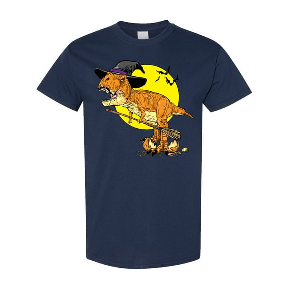 Inktastic Roaring Tyrannosaurus Rex Witch on Halloween T-Shirt