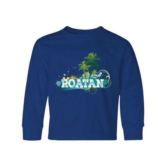 Inktastic Roatan Honduras Vacation Long Sleeve Youth T-Shirt