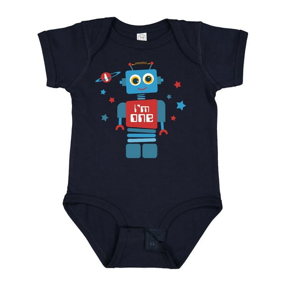 Inktastic Robot 1st Birthday Boys Baby Bodysuit