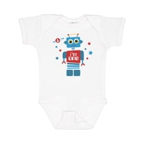 Inktastic Robot 1st Birthday Boys Baby Bodysuit