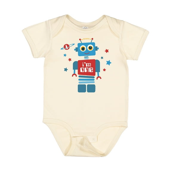 Inktastic Robot 1st Birthday Boys Baby Bodysuit