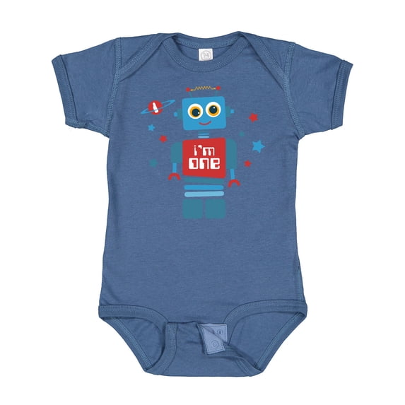 Inktastic Robot 1st Birthday Boys Baby Bodysuit