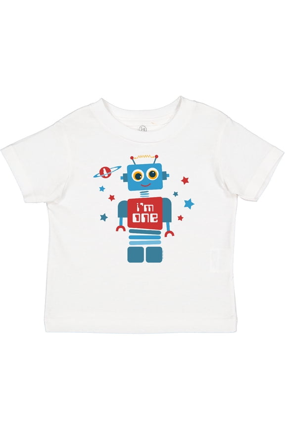 Robot 1st Birthday Boys Baby T-Shirt