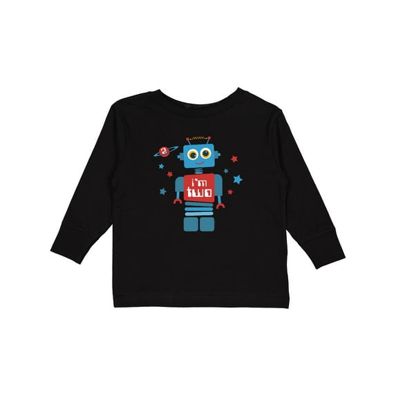 Inktastic Robot 2nd Birthday Boys Long Sleeve Toddler T-Shirt