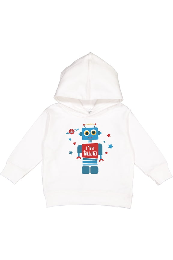 Robot 2nd Birthday Toddler Hoodie