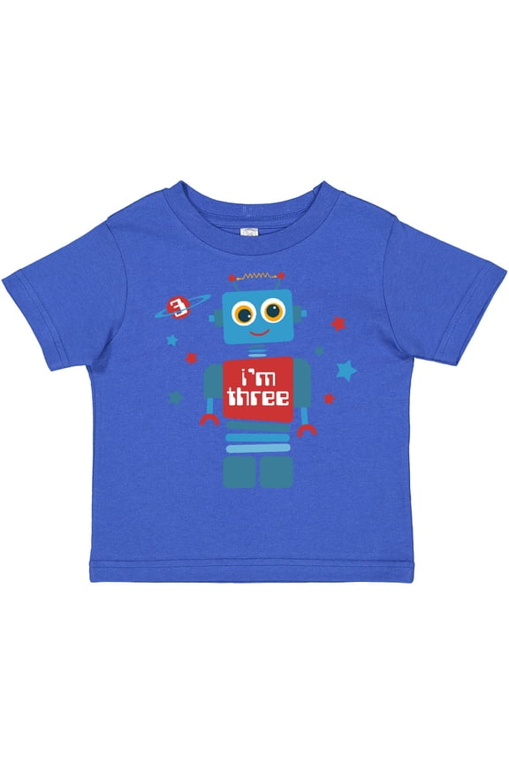 Robot 3rd Birthday Boys Toddler T-Shirt