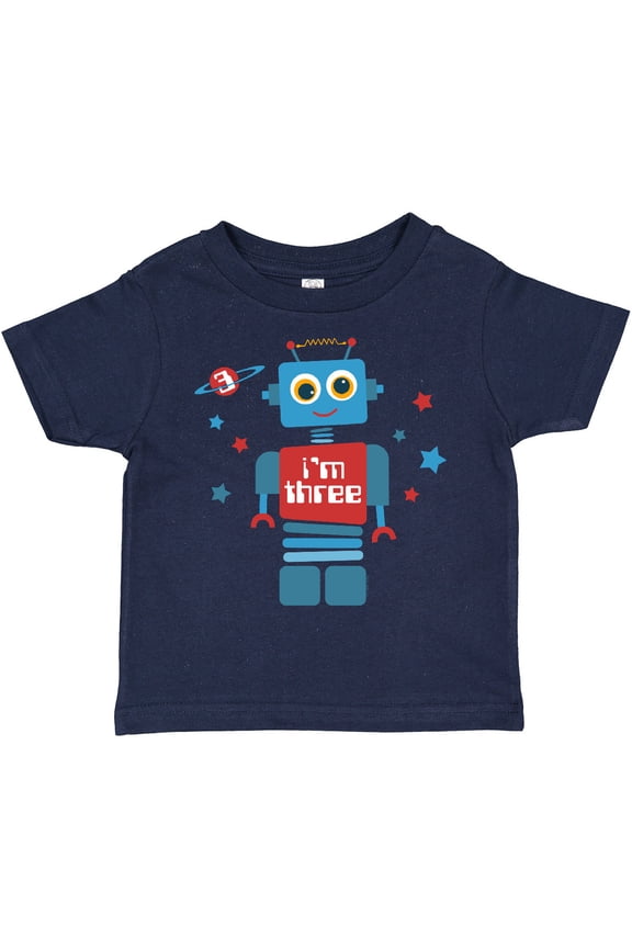 Robot 3rd Birthday Boys Toddler T-Shirt