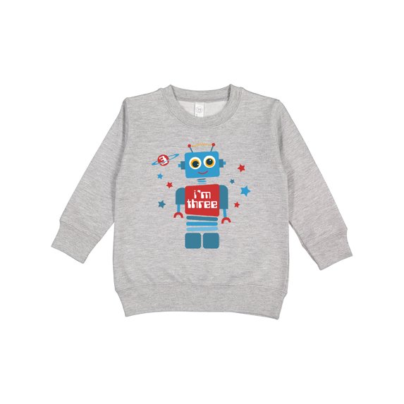 Inktastic Robot 3rd Birthday Toddler Sweatshirt