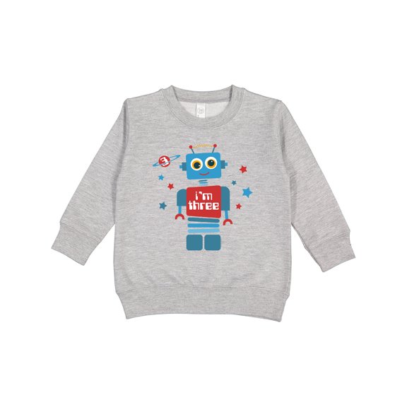 Inktastic Robot 3rd Birthday Toddler Sweatshirt