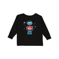 thumbnail image 1 of Inktastic Robot 4th Birthday Boys Long Sleeve Toddler T-Shirt, 1 of 5