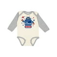 thumbnail image 1 of Inktastic Robot Brother Boys Long Sleeve Baby Bodysuit, 1 of 5