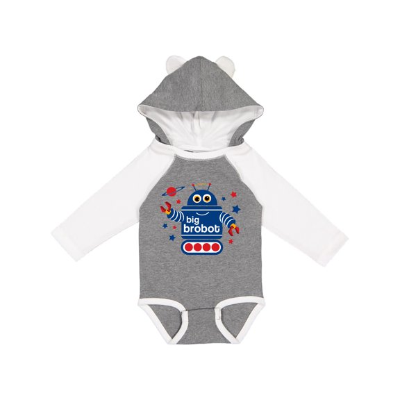 Inktastic Robot Brother Boys Long Sleeve Baby Bodysuit