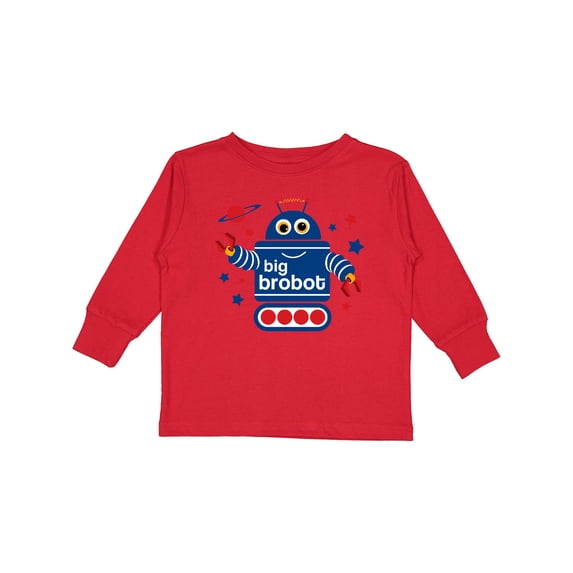 Inktastic Robot Brother Boys Long Sleeve Toddler T-Shirt