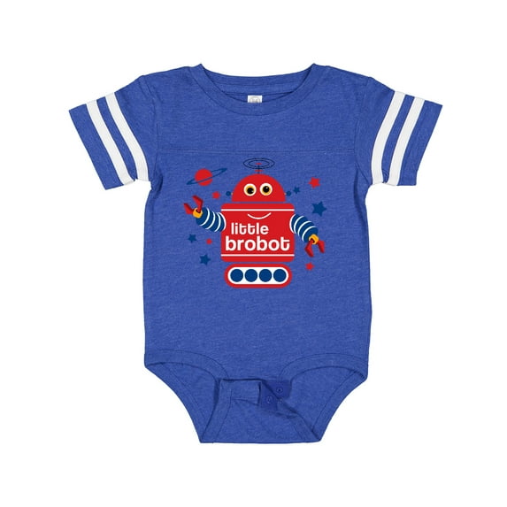 Inktastic Robot Little Brother Boys Baby Bodysuit
