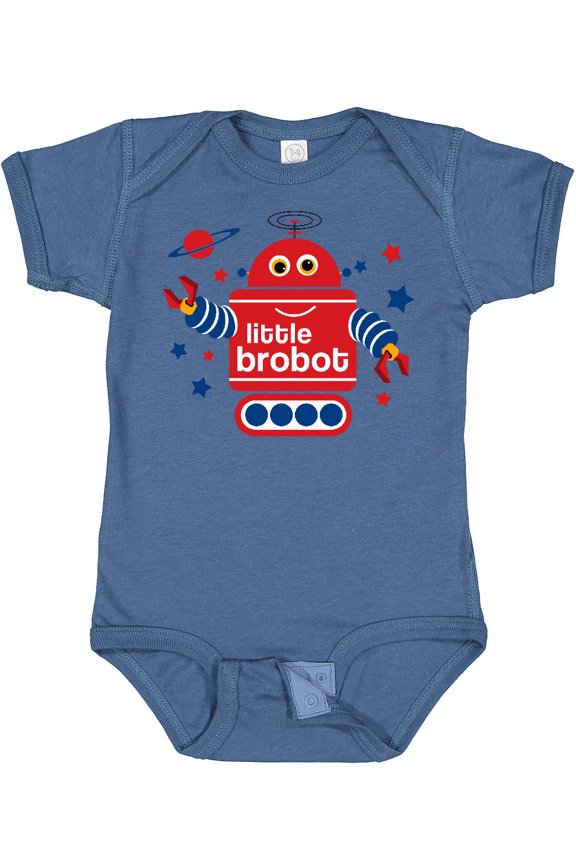 Robot Little Brother Boys Baby Bodysuit