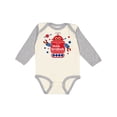 thumbnail image 1 of Inktastic Robot Little Brother Boys Long Sleeve Baby Bodysuit, 1 of 5