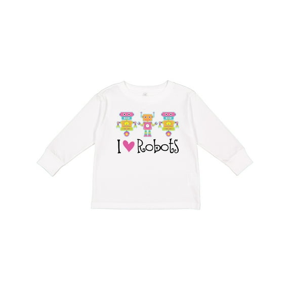 Inktastic Robot Lover Robotics Girls Long Sleeve Toddler T-Shirt