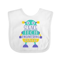 Inktastic Robot Science Tech Engineering Math Boys or Girls Baby Bib