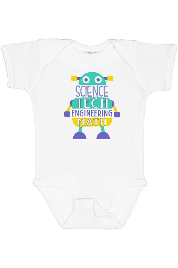 Robot Science Tech Engineering Math Boys or Girls Baby Bodysuit