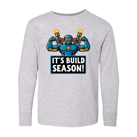 Inktastic Robotics Club Its Build Season Robot Long Sleeve Youth T-Shirt
