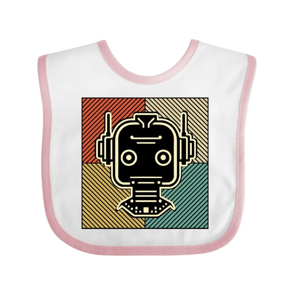 Inktastic Robotics Funny Robot Retro Boys or Girls Baby Bib