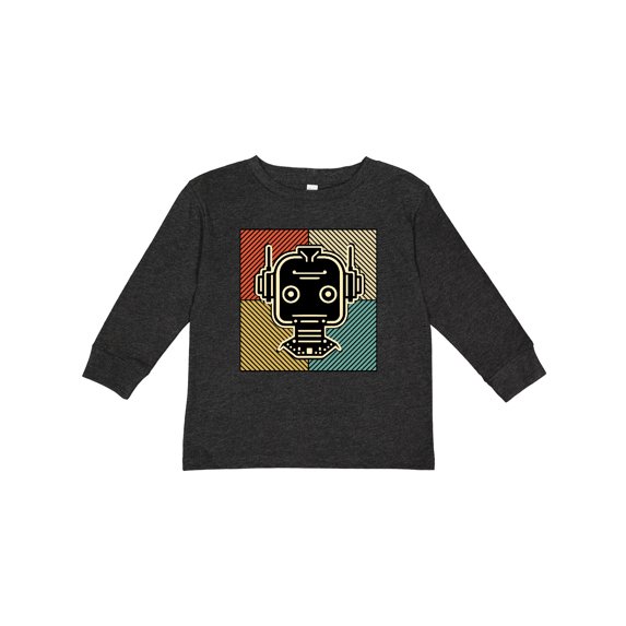 Inktastic Robotics Funny Robot Retro Boys or Girls Long Sleeve Toddler T-Shirt