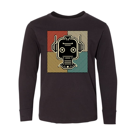 Inktastic Robotics Funny Robot Retro Long Sleeve Youth T-Shirt
