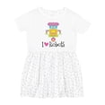 thumbnail image 1 of Inktastic Robotics Girl I Love Robots Girls Toddler Dress, 1 of 5