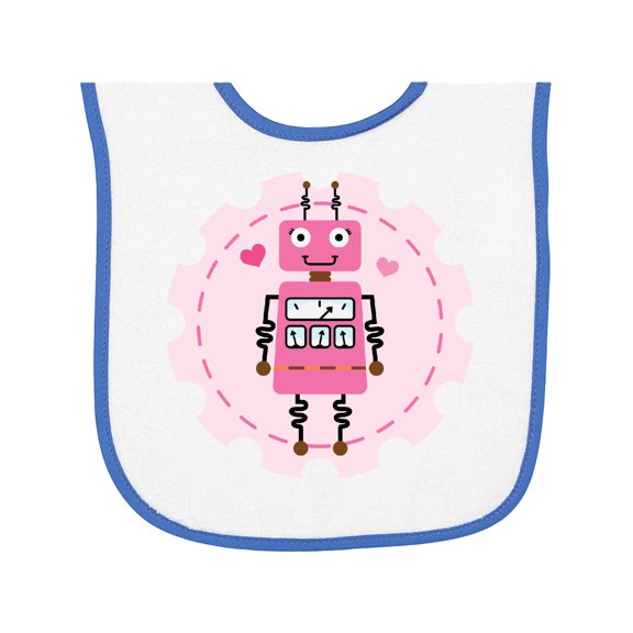 Inktastic Robotics Girl Robot Gear Baby Terry Cloth Bib