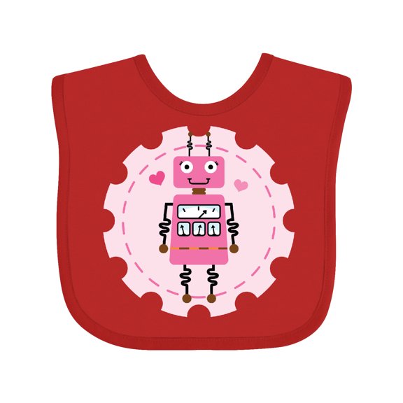 Inktastic Robotics Girl Robot Gear Girls Baby Bib