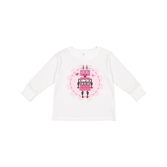 Inktastic Robotics Girl Robot Gear Girls Long Sleeve Toddler T-Shirt