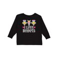 thumbnail image 1 of Inktastic Robotics I Love Robots Gift Girls Long Sleeve Toddler T-Shirt, 1 of 5
