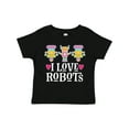 thumbnail image 1 of Inktastic Robotics I Love Robots Gift Girls Toddler T-Shirt, 1 of 5