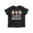 thumbnail image 1 of Inktastic Robotics I Love Robots Gift Girls Toddler T-Shirt, 1 of 5