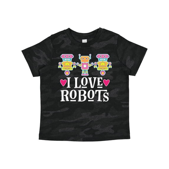 Inktastic Robotics I Love Robots Gift Girls Toddler T-Shirt