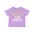thumbnail image 1 of Inktastic Robotics I Love Robots Gift Girls Toddler T-Shirt, 1 of 5