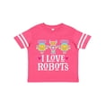 thumbnail image 1 of Inktastic Robotics I Love Robots Gift Girls Toddler T-Shirt, 1 of 5