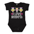 thumbnail image 1 of Inktastic Robotics I Love Robots Girls Baby Bodysuit, 1 of 5