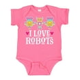 thumbnail image 1 of Inktastic Robotics I Love Robots Girls Baby Bodysuit, 1 of 5