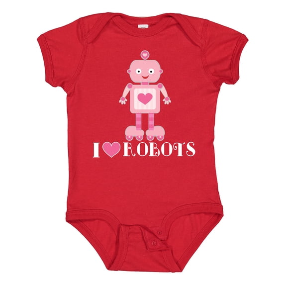 Inktastic Robotics I Love Robots Girls Girls Baby Bodysuit