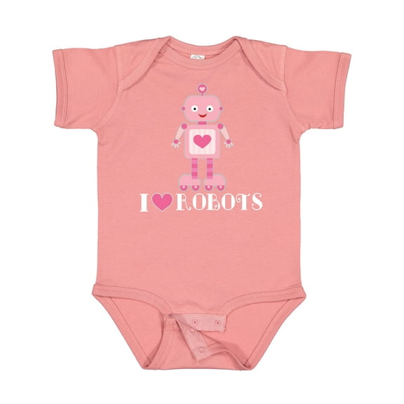 Inktastic Robotics I Love Robots Girls Girls Baby Bodysuit