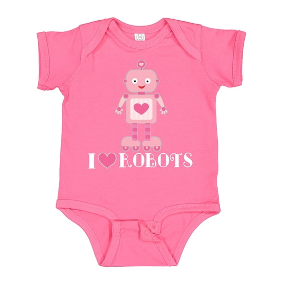 Inktastic Robotics I Love Robots Girls Girls Baby Bodysuit