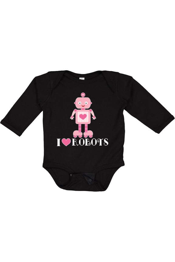 Robotics I Love Robots Girls Girls Long Sleeve Baby Bodysuit