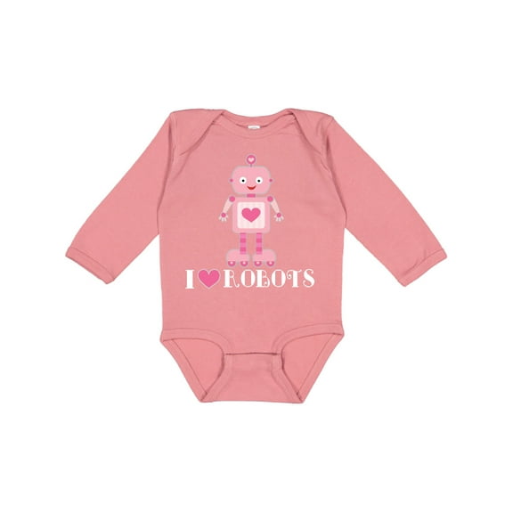 Inktastic Robotics I Love Robots Girls Girls Long Sleeve Baby Bodysuit